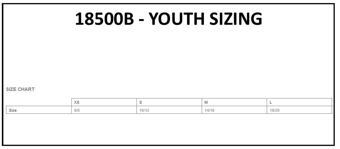 Gildan Heavy Blend Zip Sweatshirt (Youth Sizes)