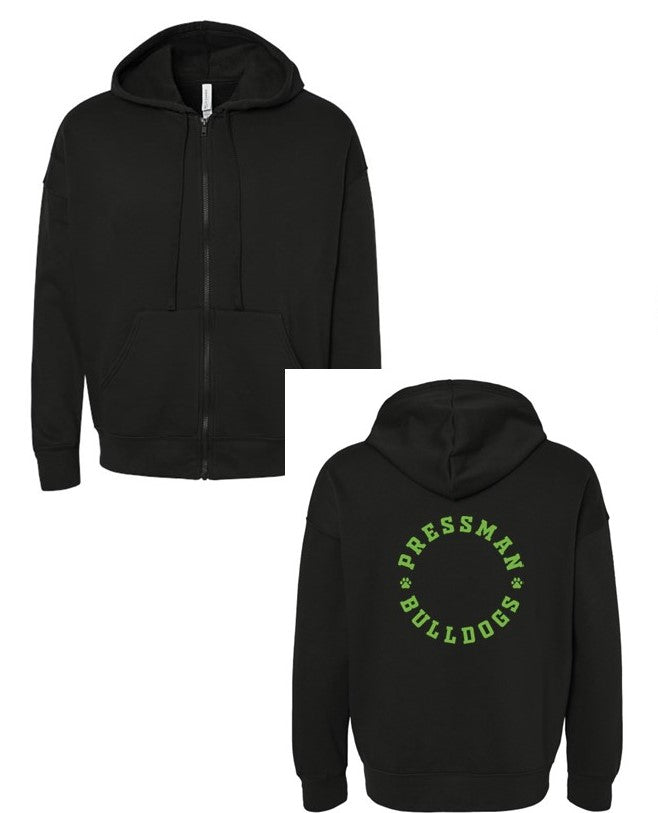 Bella + Canvas Sponge Fleece Full-Zip Hoodie (Adult Sizes)