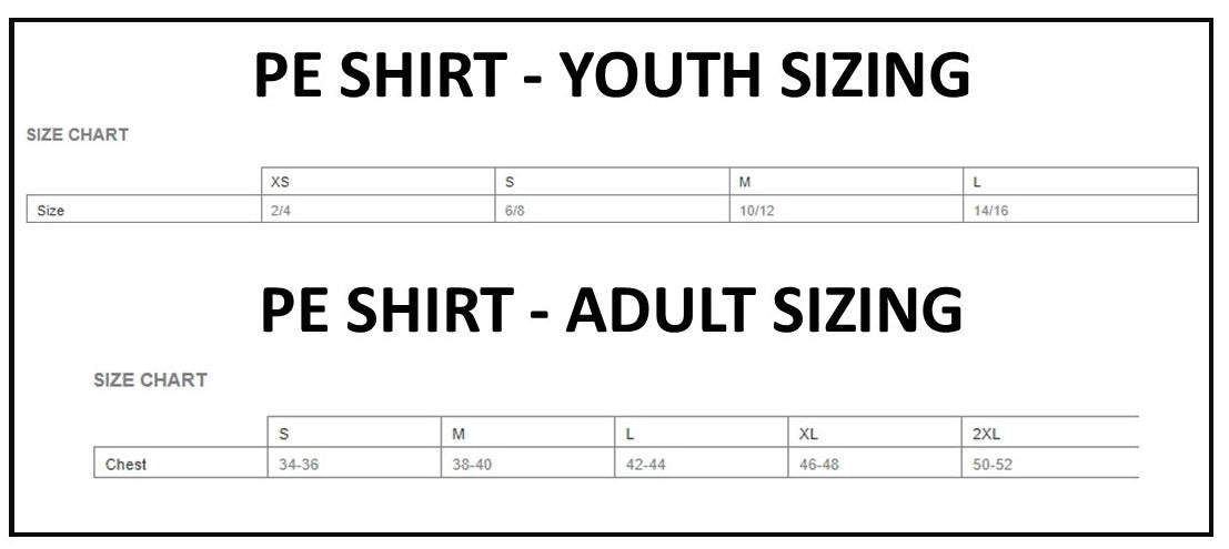 Gildan Dry-Blend PE Shirt (Youth and Adult Sizes)