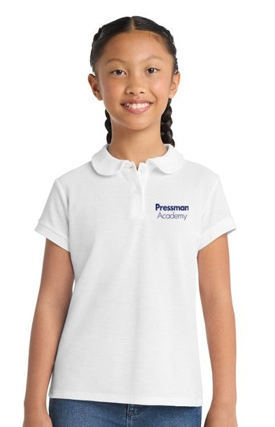 **NEW** Girls Silk Touch™ Peter Pan Collar Polo