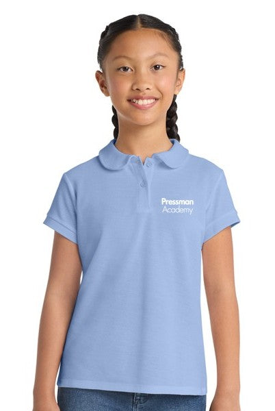 **NEW** Girls Silk Touch™ Peter Pan Collar Polo