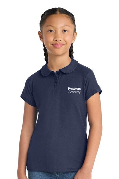 **NEW** Girls Silk Touch™ Peter Pan Collar Polo